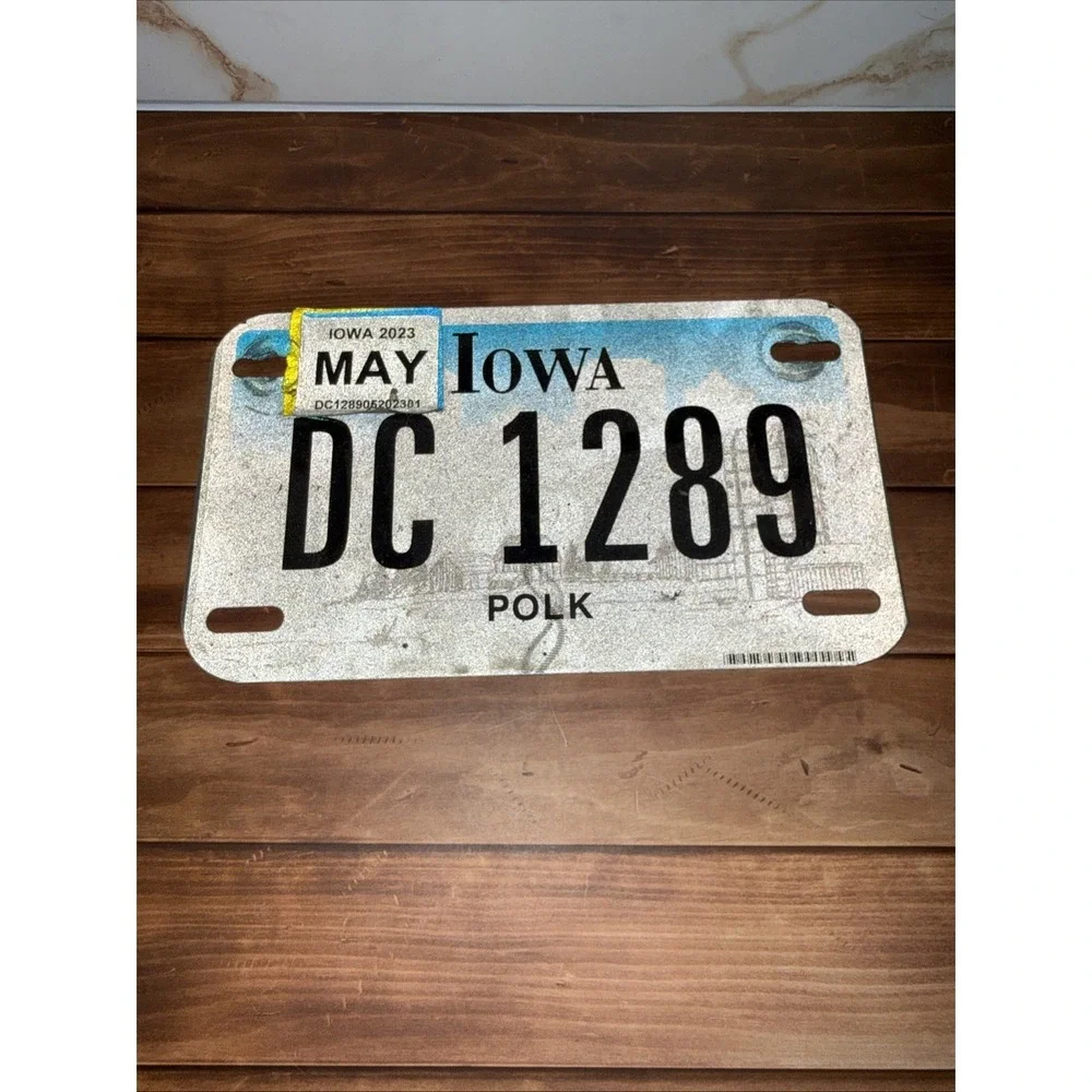 Iowa Camper License Plate Auto‎ Tag Garage Decor Bar Mini Small Polk